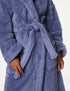 Fleece Hooded Dressing Gown